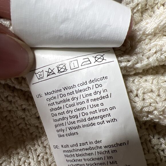 Cupshe Tunic Knit Tank Top Swimsuit Coverup  Medium Tan Beige High Side Slits - Picture 9 of 10